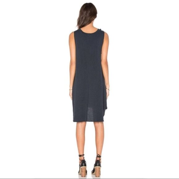 Revolve LNA Aura Dress Mini T-shirt Cut Out Hi Low Asymmetric Hem Cotton - Picture 15 of 15